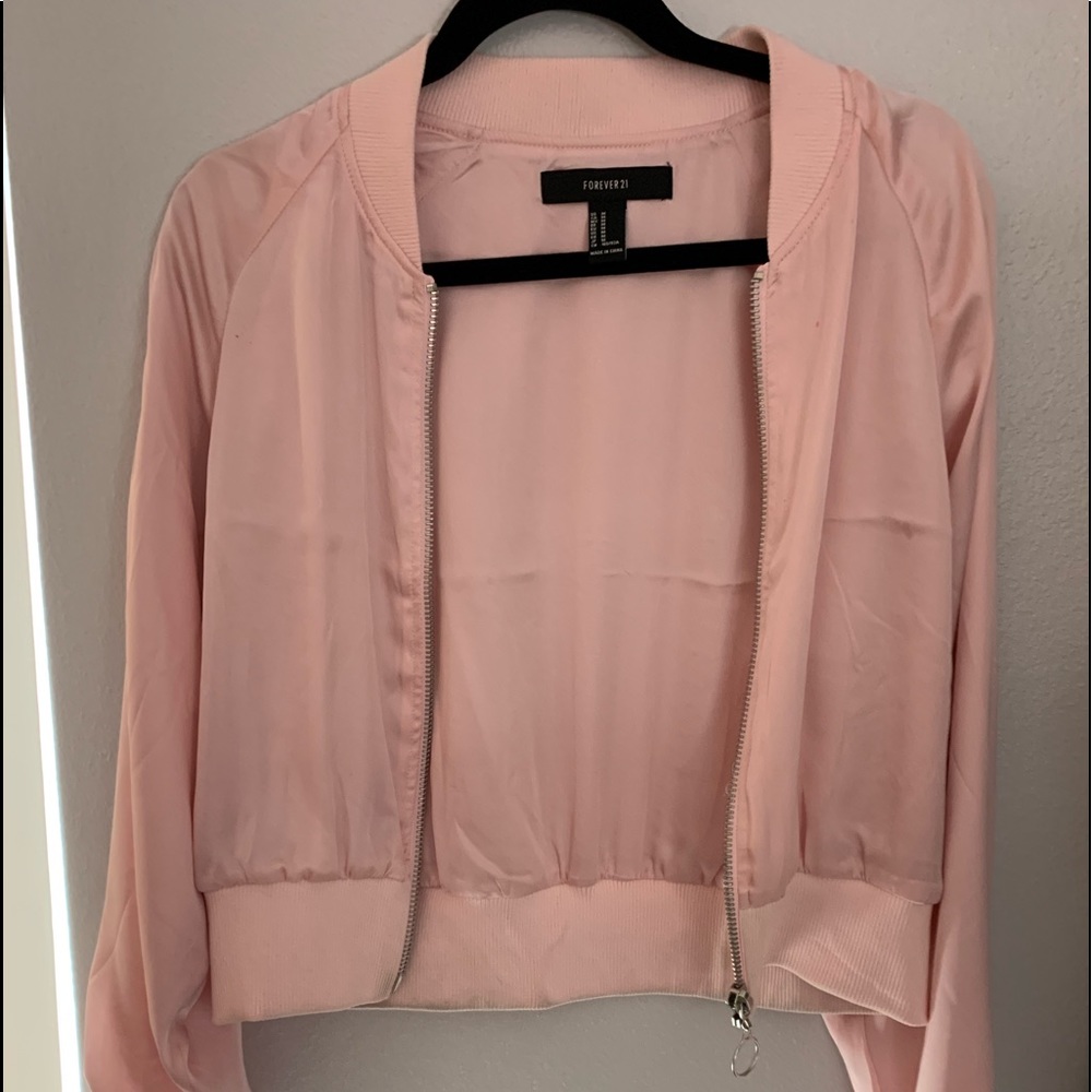 Forever 21 Satin Bomber Jacket